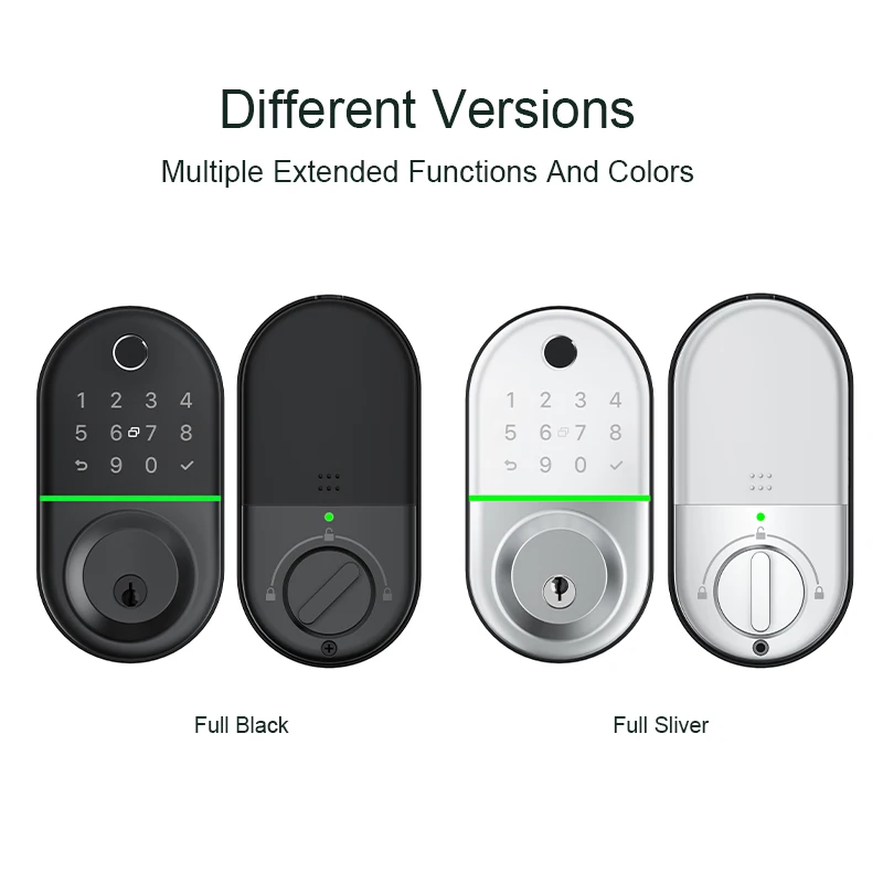 Liliwise Tuya Cerradura Inteligente TT Lock Wifi Controlled Fingerprint Deadbolt Smart Keyless Door Lock With American Standard