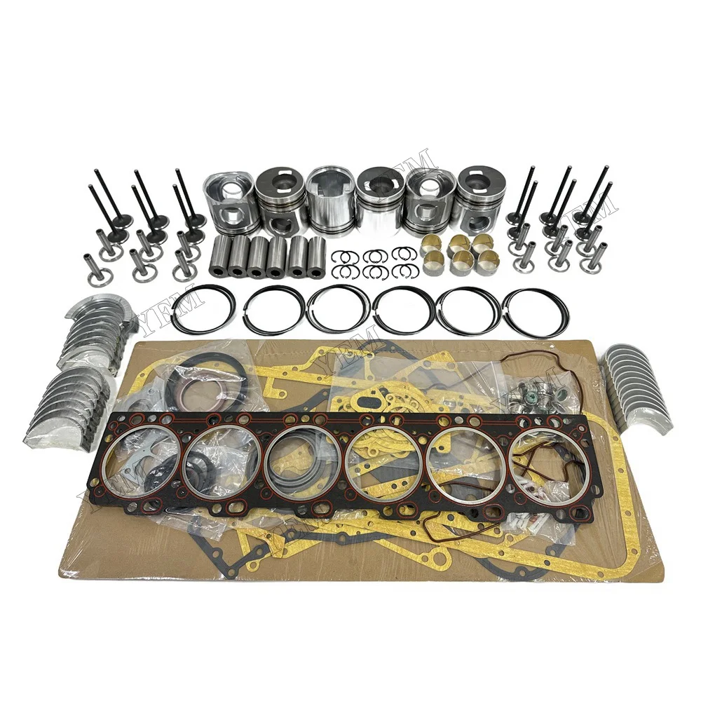 Engine Rebuild Kit With Piston Ring Bearing Valves Cylinder Gaskets Fit for 6CT Engine Parts
