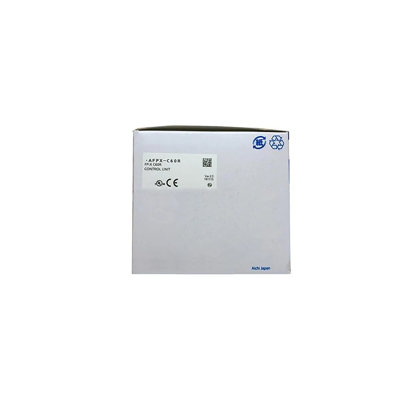 New Original  AFPX-C60R PLC Controller, FP-X Series. Designed for full automation control of packaging, conveying and processing machinery. Equipped with 32 DC inputs and 28 relay outputs, 32K program memory and high-speed instruction processing