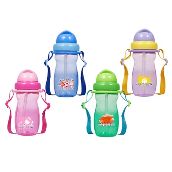 Personalised 14oz kids PP water bottles for kids drinking bottle with Cartoon Image and custom logo