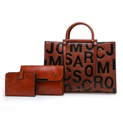 Wholesale cross body bag 3 in 1 set purses and handbags crossbody letter fashion handbags for women bag