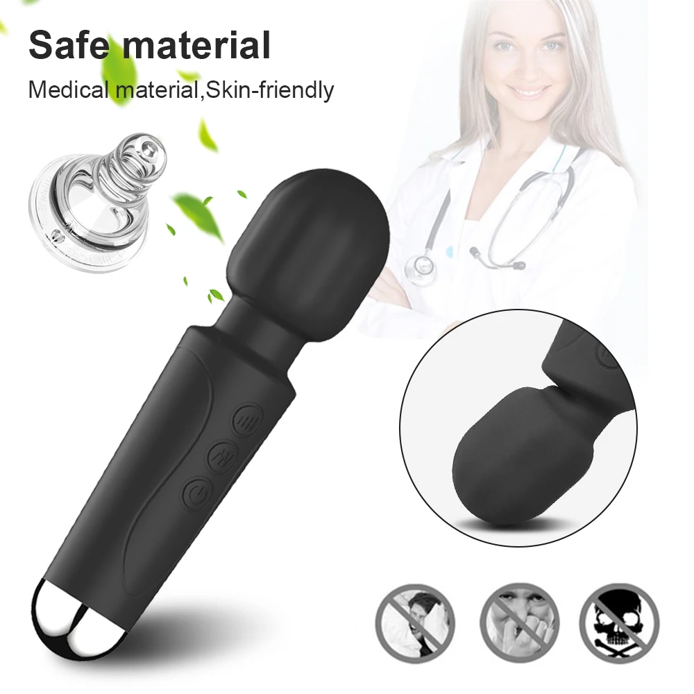ALWUP Adults Powerful Stimulator Personal Magic AV Vibrator Wand for Clitoris Massager Goods Sex Toys for Adults Female