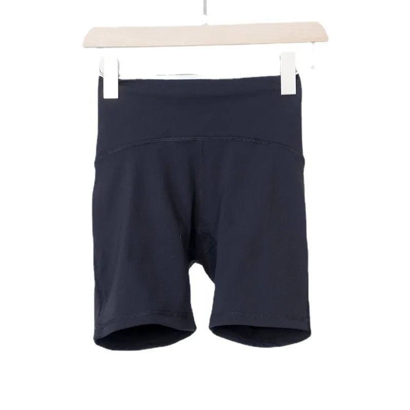 High-Waist Nylon Yoga Shorts with Tummy Control High-Elasticity for Cycling Running Fitn detail