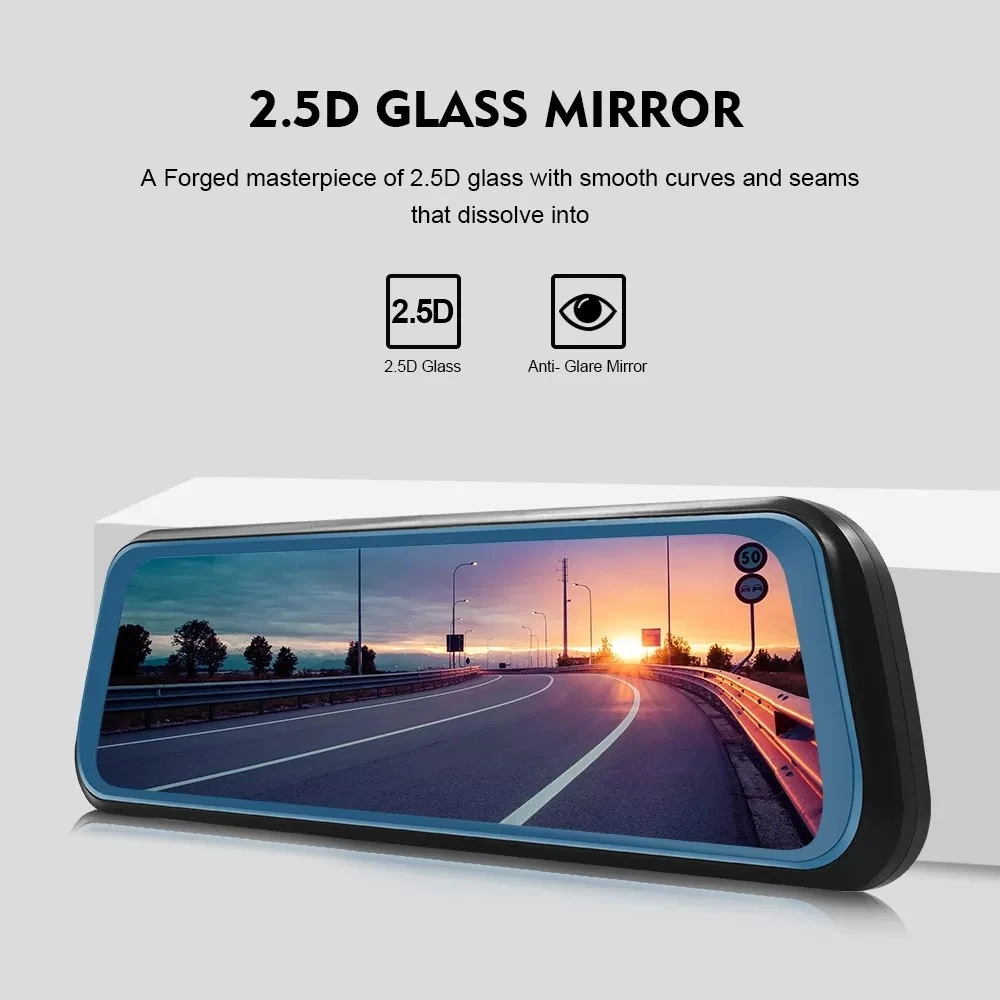 10 Inches Car Dvr 2k Wifi Gps Dual Lens Full Touch Screen Video