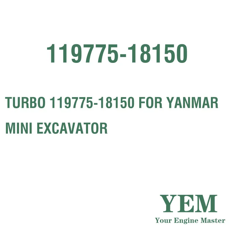 TURBO 119775-18150 for YANMAR MINI EXCAVATOR