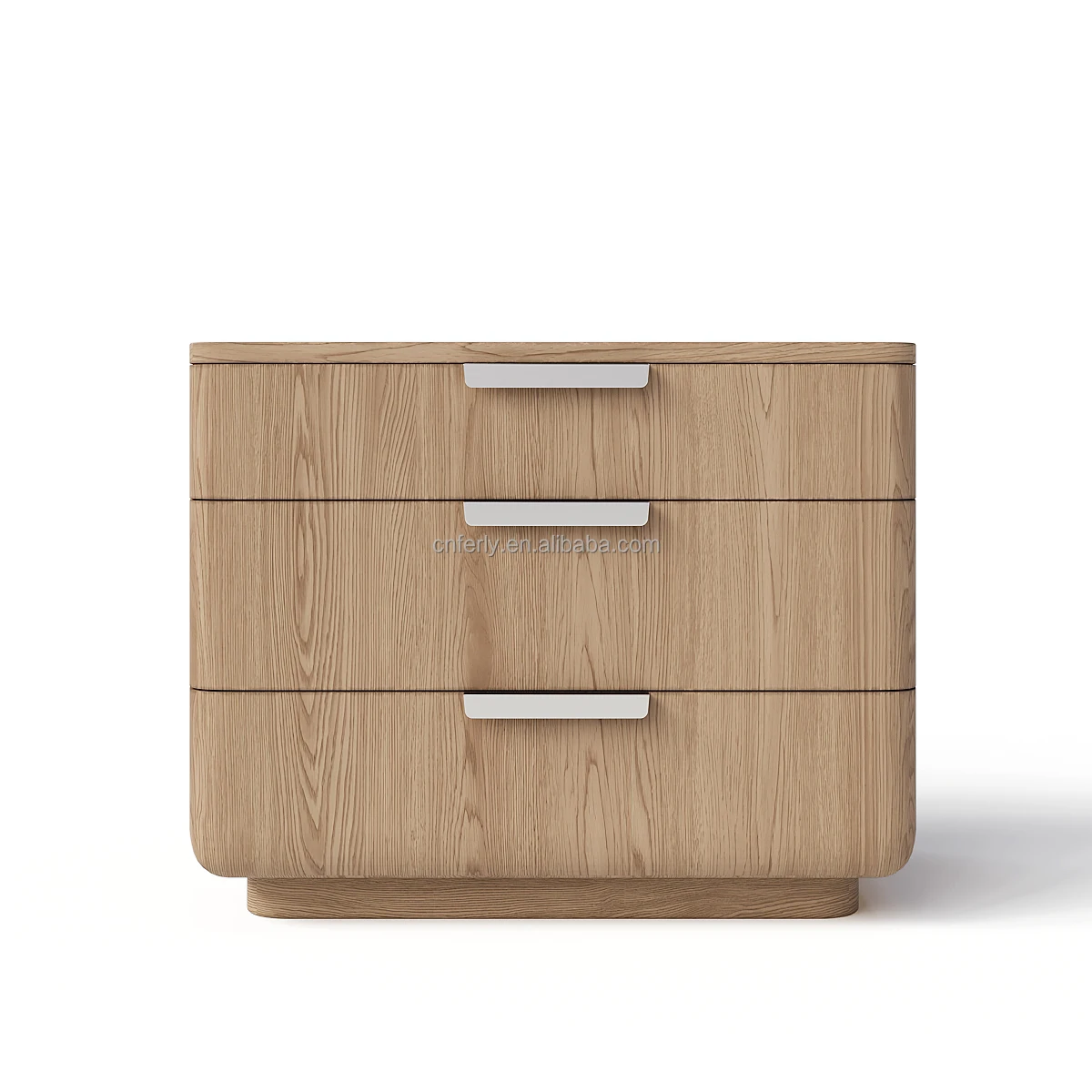 FERLY 2024 New Style Bedside Table Modern Luxury 3 Drawer Dresser Nightstand Bedside Table for Bedroom