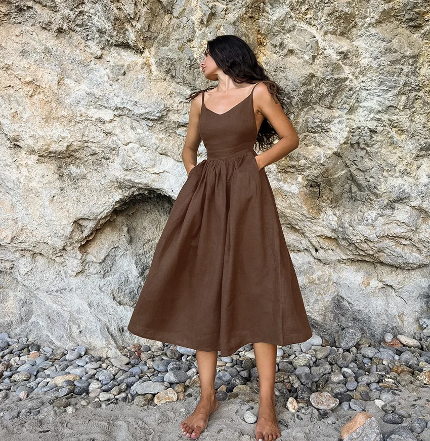 sachin and babi light blue dress Inspire Chic Women's High Waist Overall Corset Skater Suspender Dresses Small Army Green