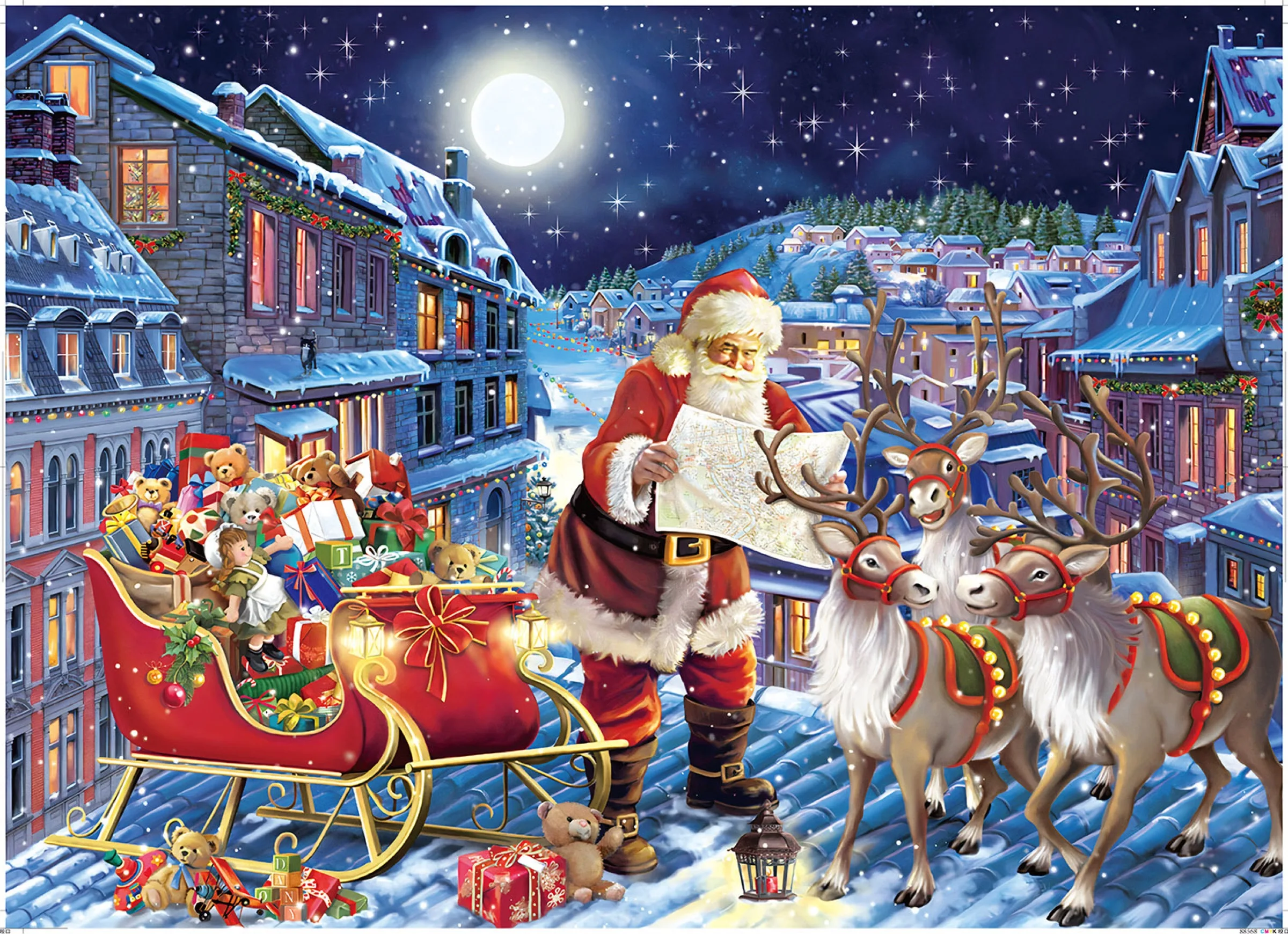 1000 Pieces Christmas Jigsaw Puzzle Children Adult Snowman Puzzles Xmas Gifts 