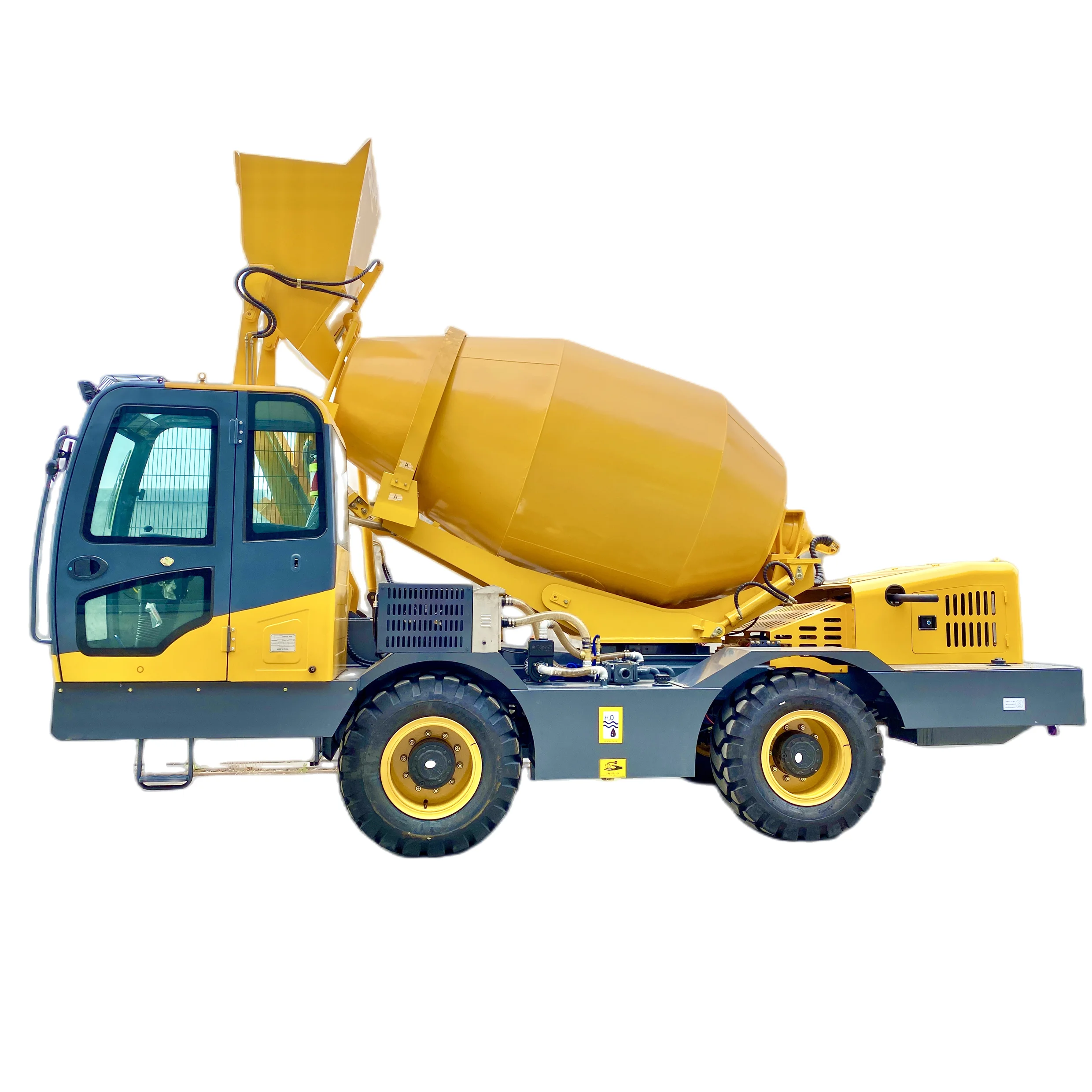 Free Shipping 4m3 Self-loading Concrete Mixer Truck China Brand Concrete Mixer Machine with 4m3