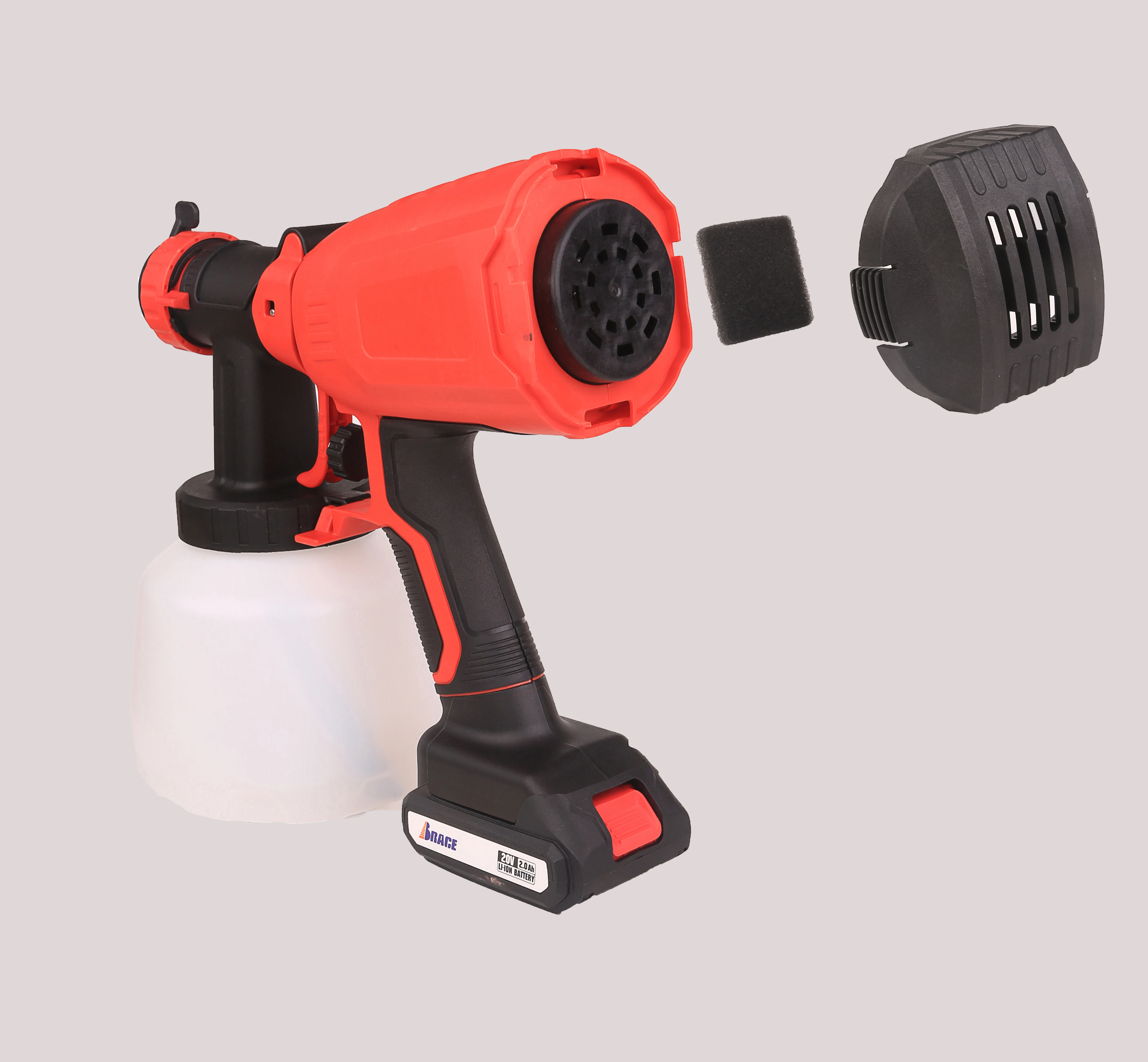 Portable 20V HVLP Electric Spray Gun Cheap Brushless DC Cordless Airless Paint Sprayer 1200ml Cup Capacity DIY Industrial Grade