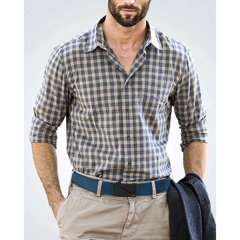 High Quality Ratchet Tactical Belts for Men Nylon Web Men Casual Belt for Jeans Pants Adjustable Belt with Slide Buckle