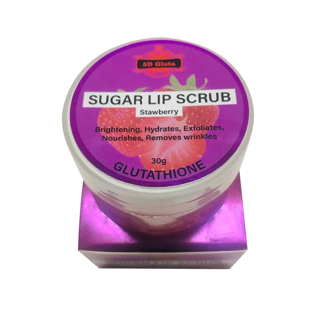 5D Gluta Sugar Lip Scrub Brightening Hydrates Exfoliates Nourishes Removes  Wrinkles
