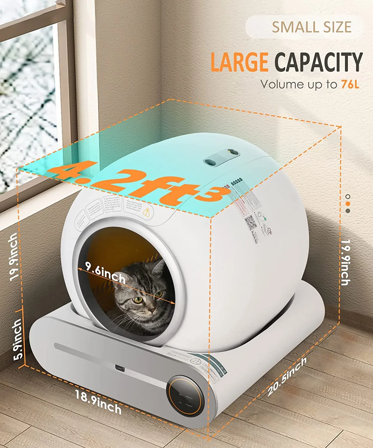 Small Automatic Cleaning Litter Boxes Tonepie Smart Cat Litter Box