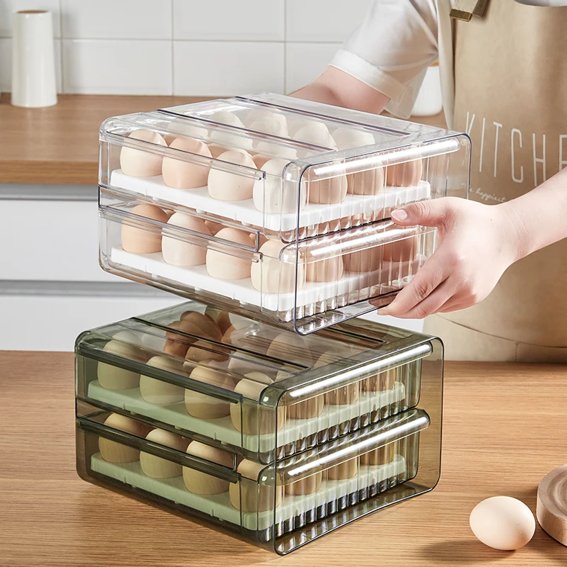 household fridge organizer automatic rolling plastic