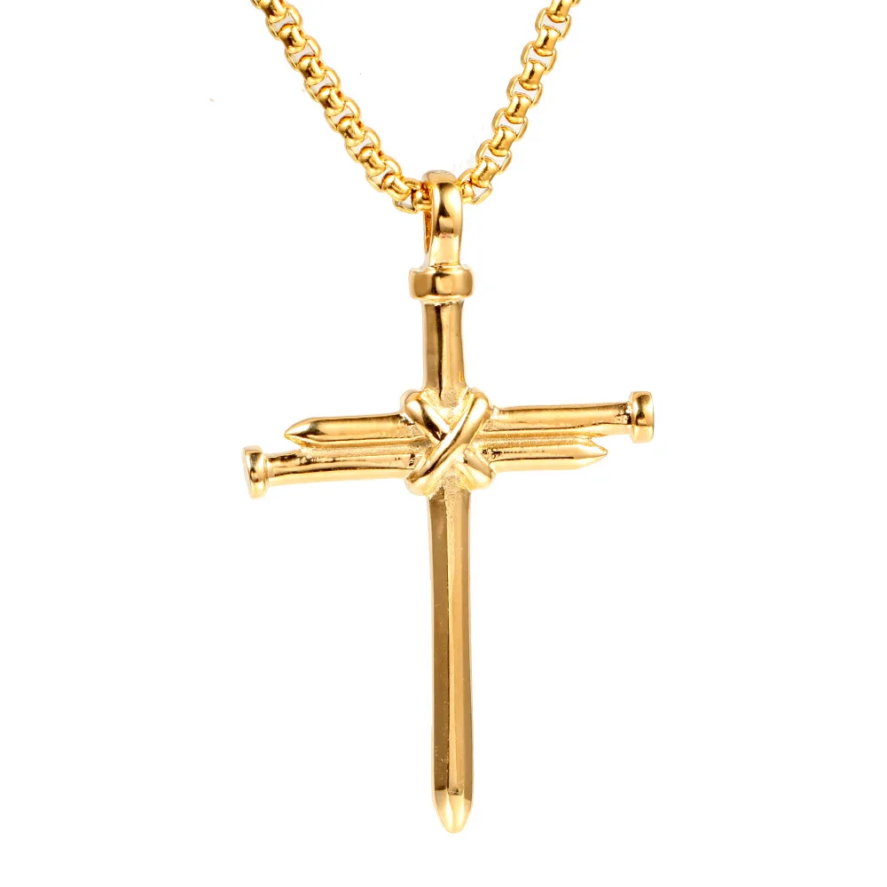 Nail Crosses Jewelry Necklace 