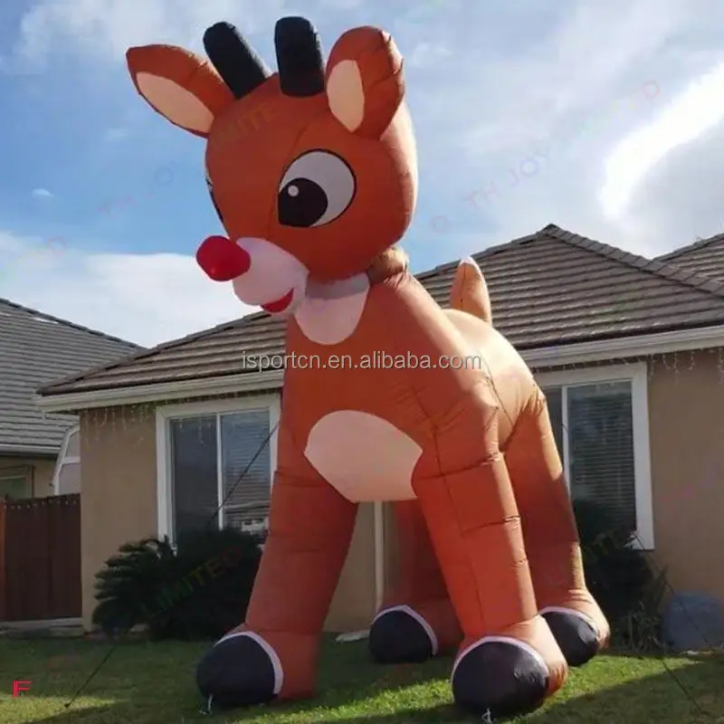 Giant Outdoor Christmas Inflatable Rudolph The Red-nosed Reindeer - Buy ...