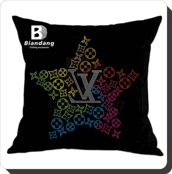 Best Selling Star Shaped Strass Design Rhinestone Transfers for T Shirts Colorful Hot Fix Rhinestone Transfer for Pillow Cases