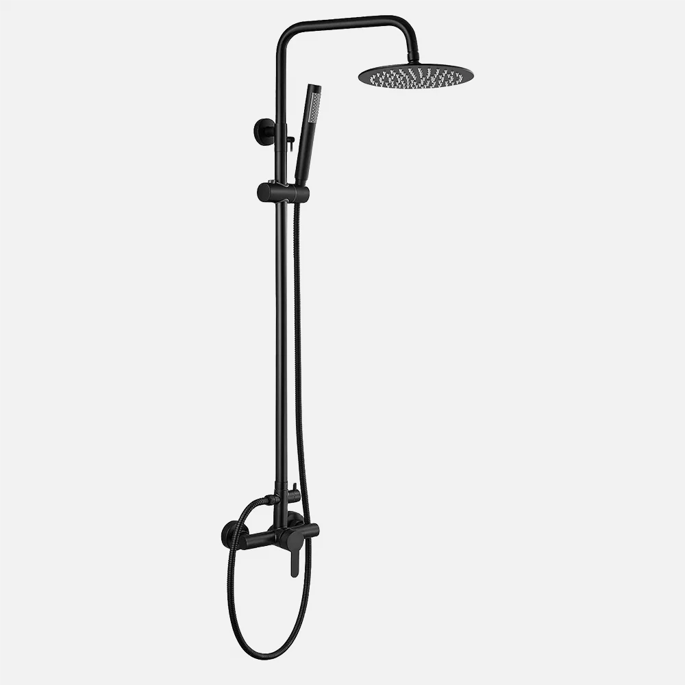 black with jets gift set shower column