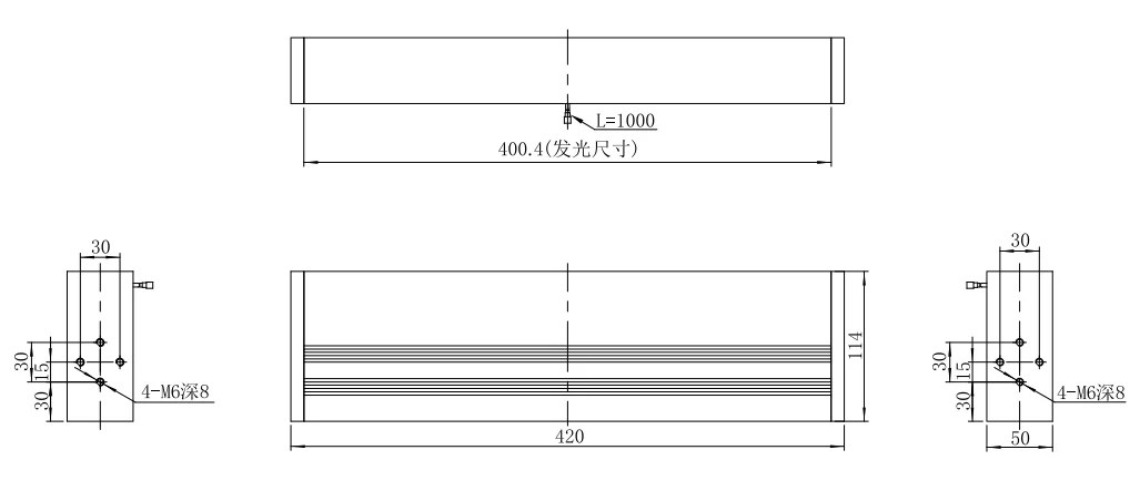 w l1020xw60xh114 mm 24v high brightness linear sweep light source industrial machine vision detect light-5