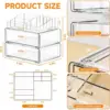 Double-layer PET cosmetic box (without lipstick compartment)