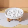 Dog Bone Slow Feeder + Wood Stand