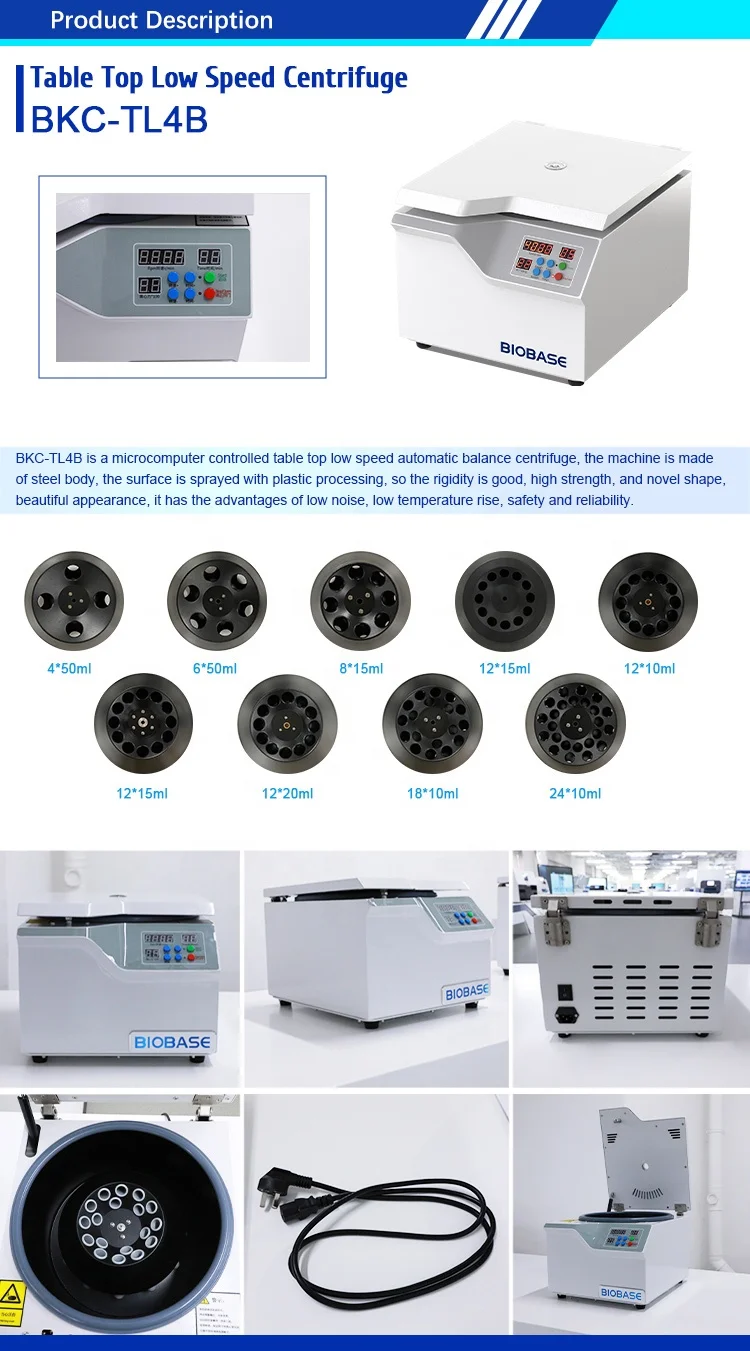 For BIOBASE Table Top Laboratory Centrifuge Machine Low Speed ...