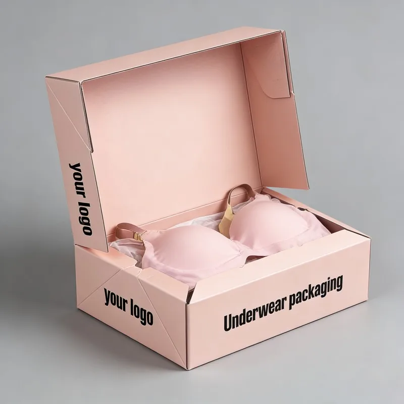 Bocsiau Rhodd Gwisgoedd Lwcus wedi'u Cyfaddasu â Logo, Bocsiau Papur i Bantau Triongl a Gwisgoedd Islawr, Bocsiau Pecynu Creu i Fwrw â Logo