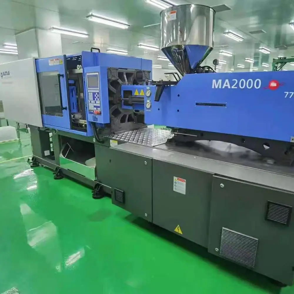 2 Sets Used Haitian Ma 2000 Golden Classic  Servo Motor Plastic Injection Molding Machine Used 200t Injection Machine