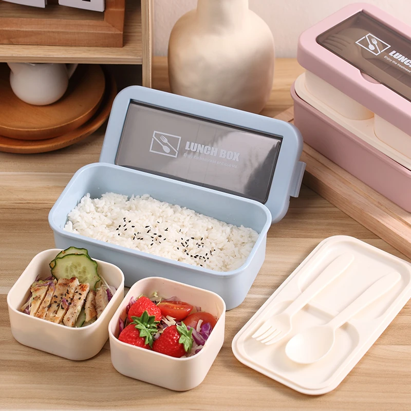 Portapranzo In Acciaio Inox Per Bambini – 3 Scomparti, A Prova Di Perdite, Con Set Posate Integrato, Per Scuola, Asilo O Ufficio