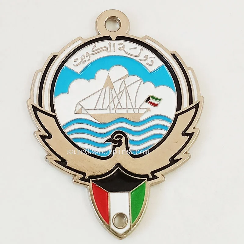 Factory Price Extant Mold Soft Enamel Double Side logo Kuwait Metal Tags