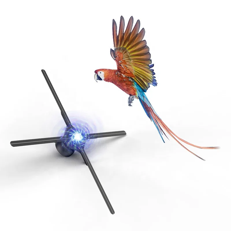 Hologram 3D Fan Advertising Display 100cm 4 Blades Fan 3D Holographic Projection for Indoor Advertising LED Hologram Light