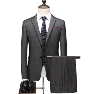 High Quality Classy Men's Business Casual Suits Mens Wool Suits 3 Pieces Formal blazer Suits for Men
