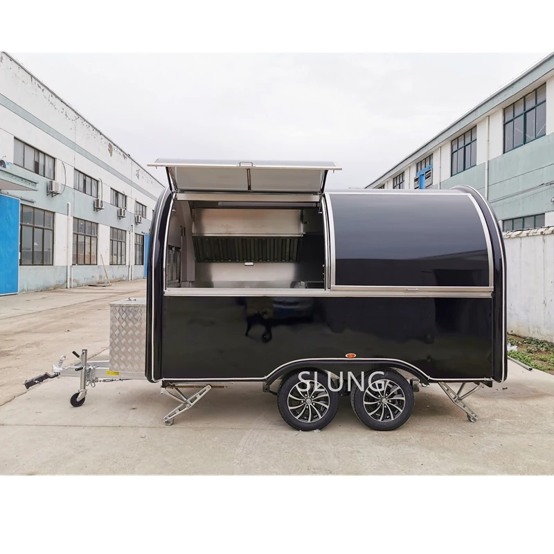 Customized high-quality European standard fast food truck, mobile coffee bar & store trailer