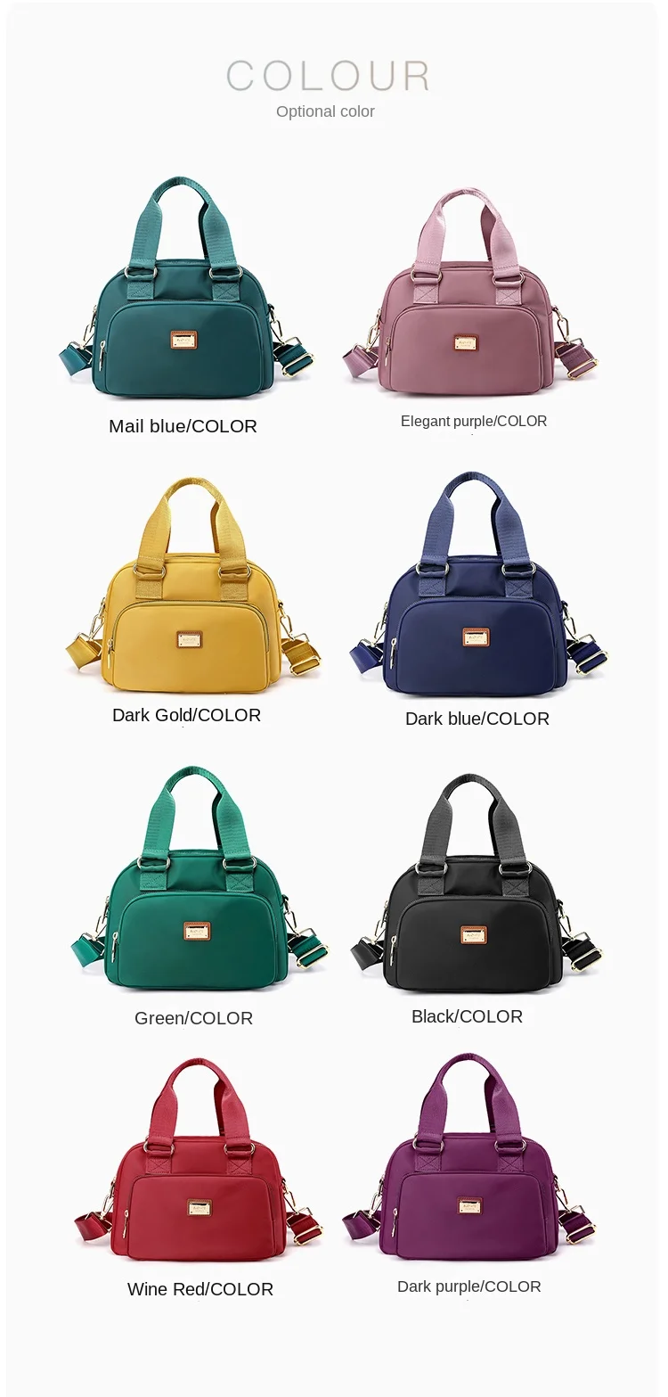 New Elegant Multi Pocket Nylon Messenger Bags Nylon Shoulder Bags women's backpacks Women's Nylon Handbags