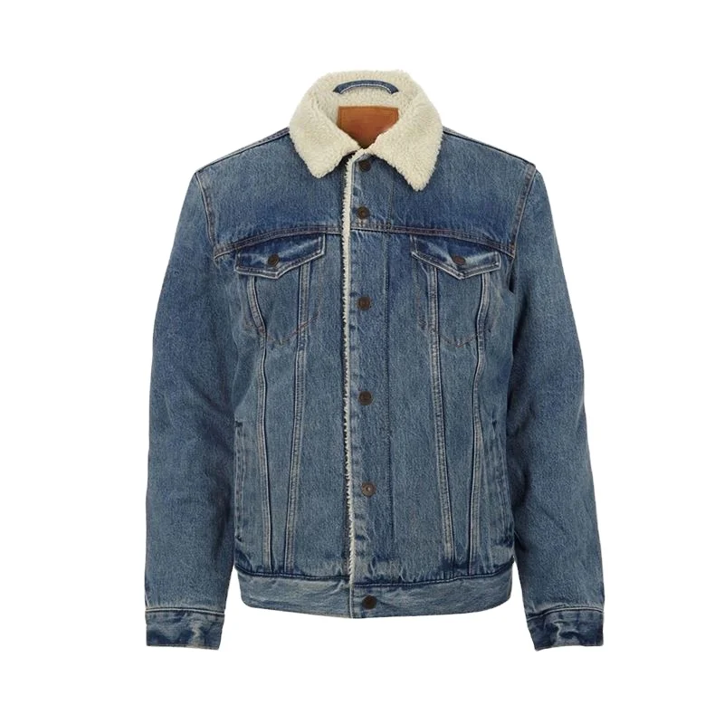 levi's faux fur denim trucker jacket