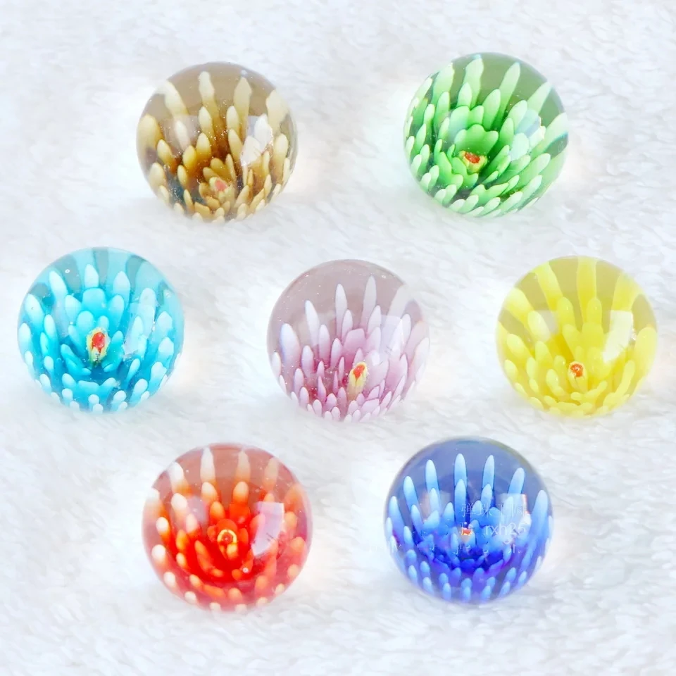 Индивидуальный креативный Рождественский стеклянный шар с цветными цветами, 25 мм