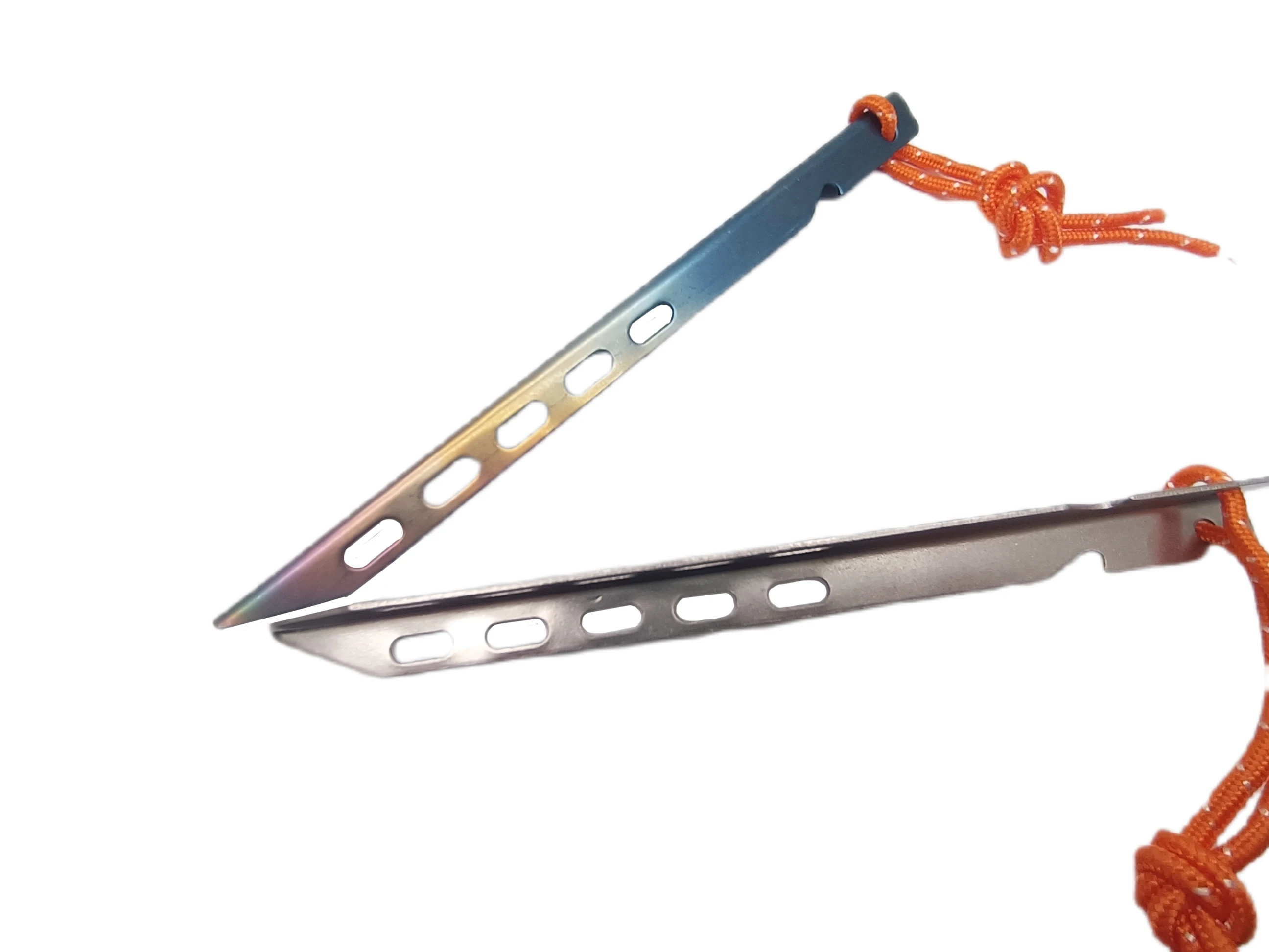 Factory Custom Lightweight Garden Canopy Stakes Pegs Outdoors Camping Accessories Pure Titanium Tent Peg