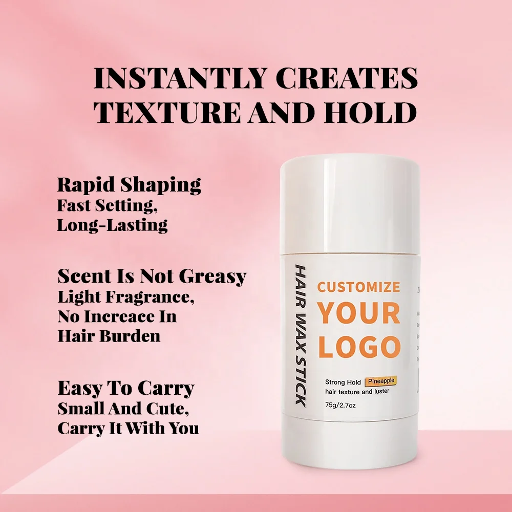 Ready to Ship Private Label Custom Logo Strong Hold No Greasy Coconut Hair Wax Slick Stick