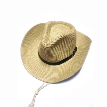 Strohoed Natuurlijke Stro Cowboyhoed Vrouwen Mannen Handgemaakte Weave