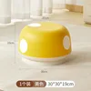 Mushroom-shaped stool [Polka dot yellow shoe-changing stool]