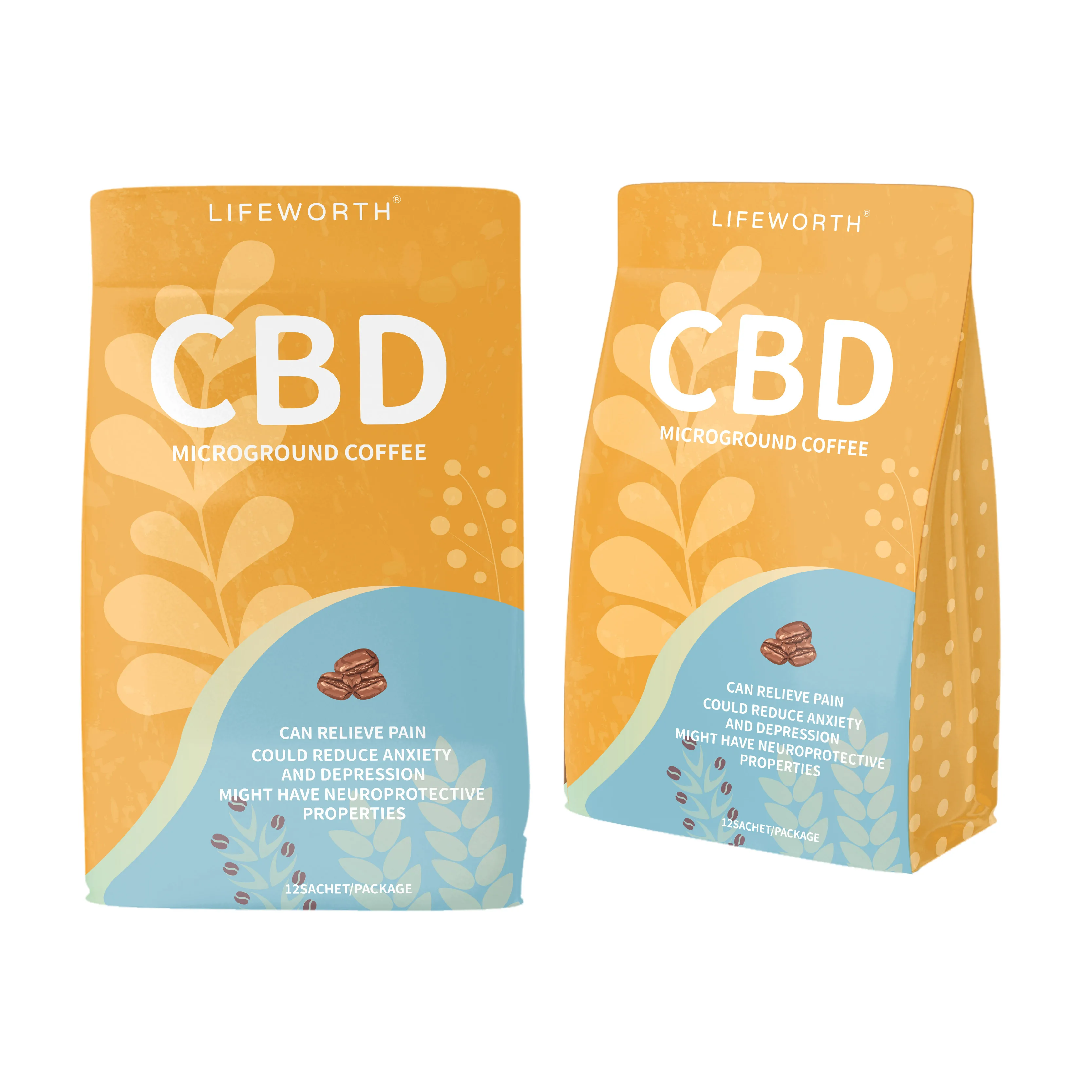 
 Органический Средний кофейный порошок из конопли Lifeworth  