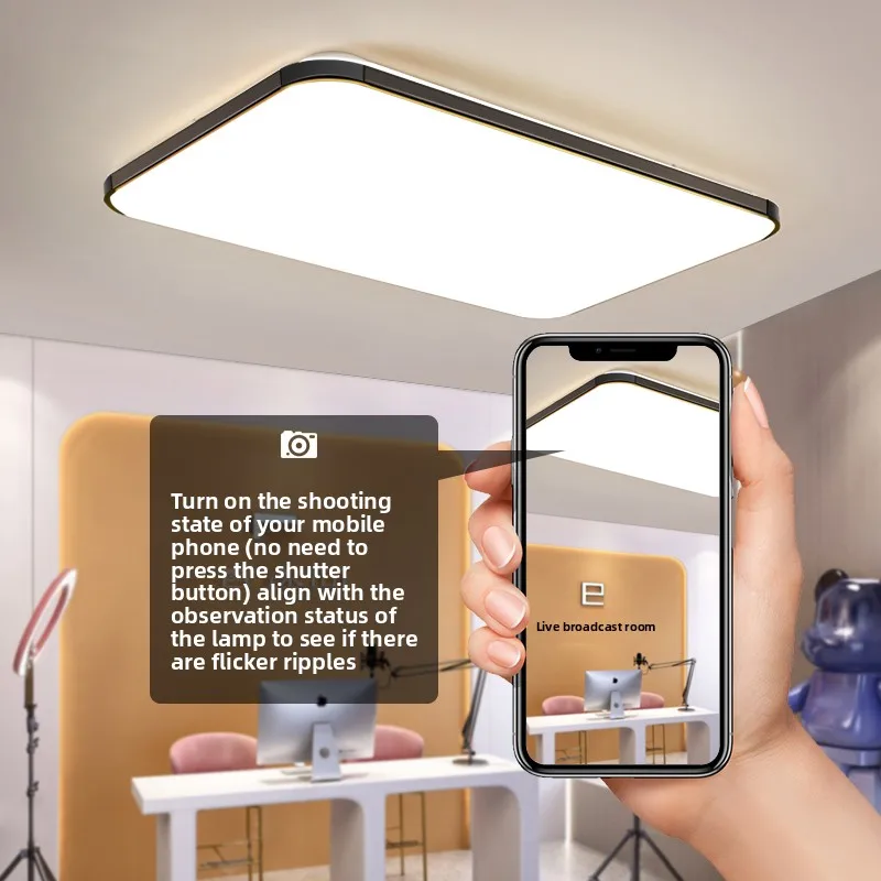 400W LED Demirleme Dolum Tavan Işığı Modern Tarz Gölgeleri Olmayan Canlı Yayın Saç Kuaförü ve Oda Aydınlatması için Avize