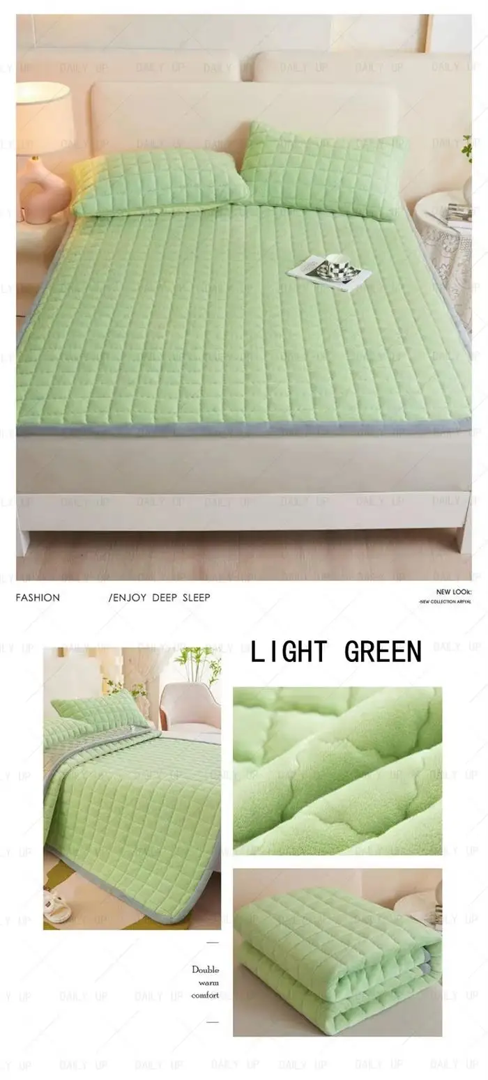 Padded Soft Bed Mattress Cover Topper Adults King Size Air Breathable Comfortable Sleep Bedding Mattress For Hotel Bedroom