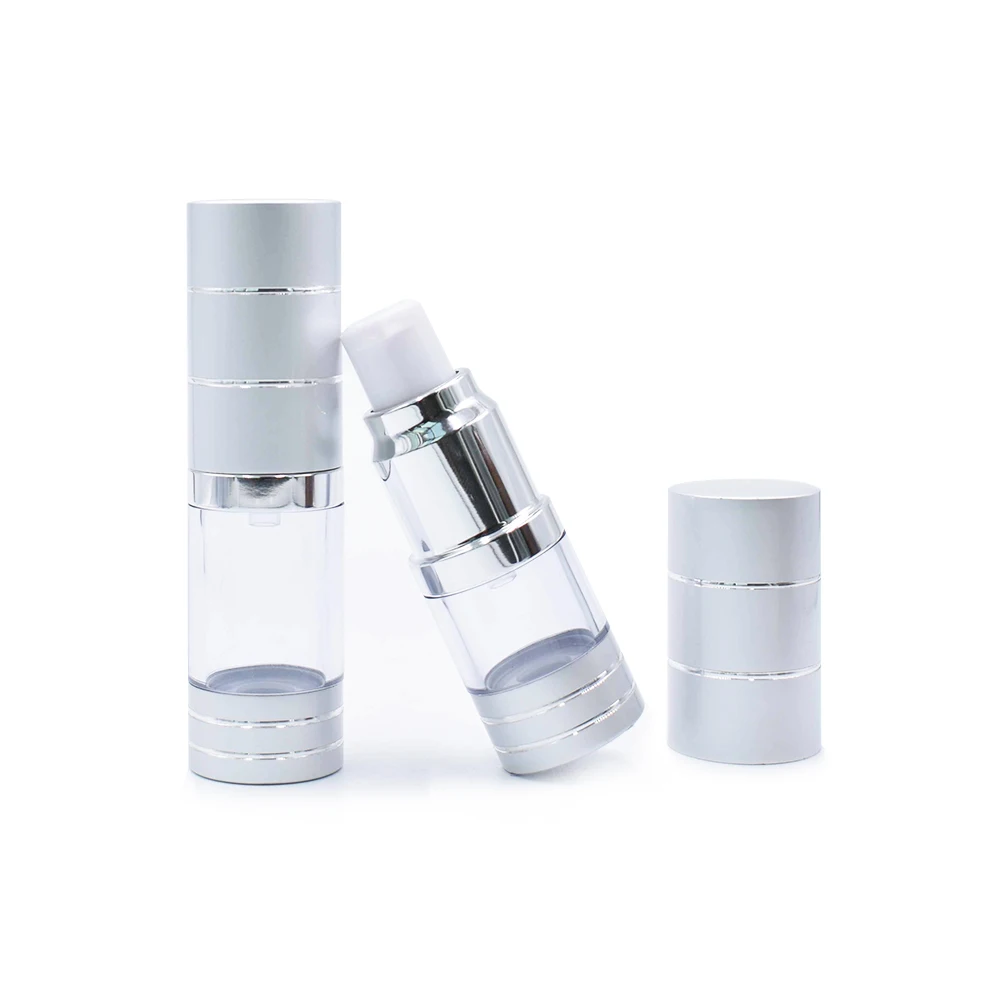 Lux Cosmetic Packaging 15ml 30ml 50ml 80ml Frosted Transparent Plastic Cosmetic  Airless Spray Bottle