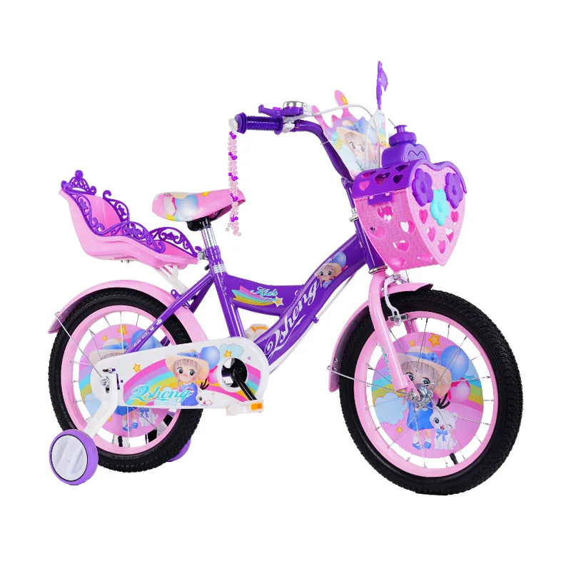 Bicycle 12 14 16 18 Inch Girls Bike Big Bicicletas Para Ninos With Training Kids Bike For Kids 6 To 8 Year Old