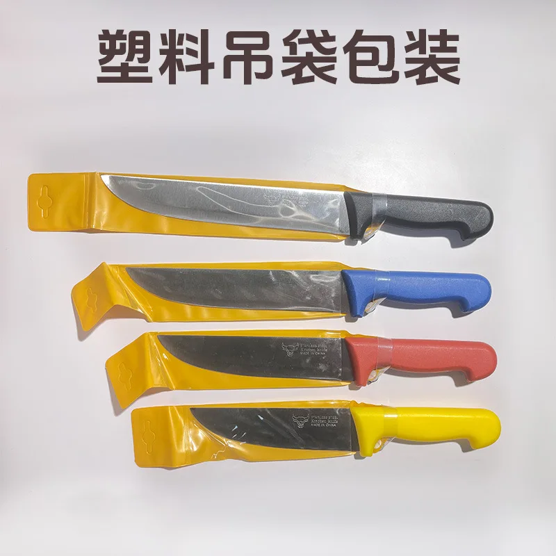 Multi-Color Non-Slip Plastic Handle Kitchen Chef Butcher Knife Set Utility Kitchen Knife with Blade for Food Buyer in Dubai