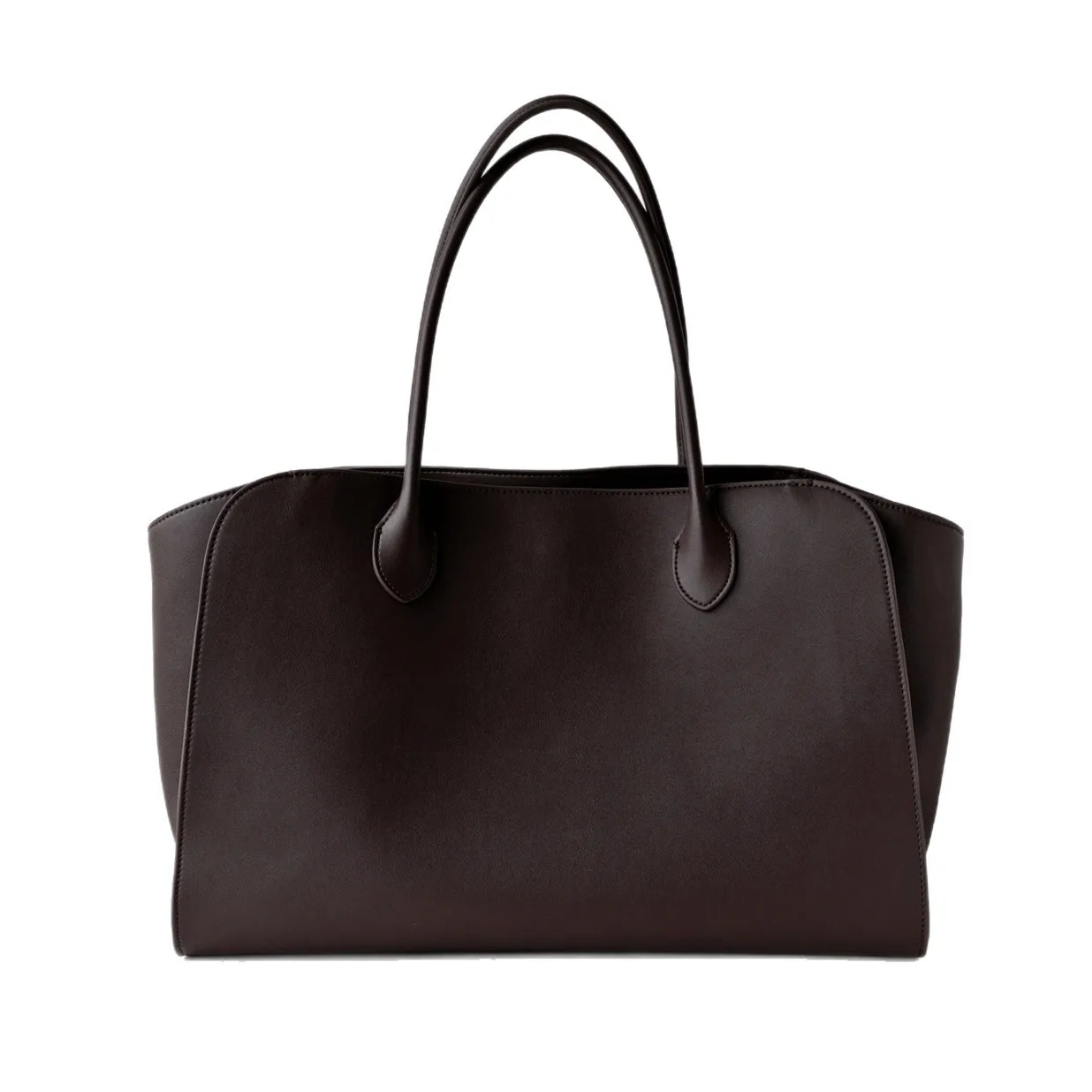 Fashion Row Tote Bag for Marlo17 Handbag Genuine Leather Gender-Neutral Minimalist Commuter Shoulder Bag Large Capacity Open