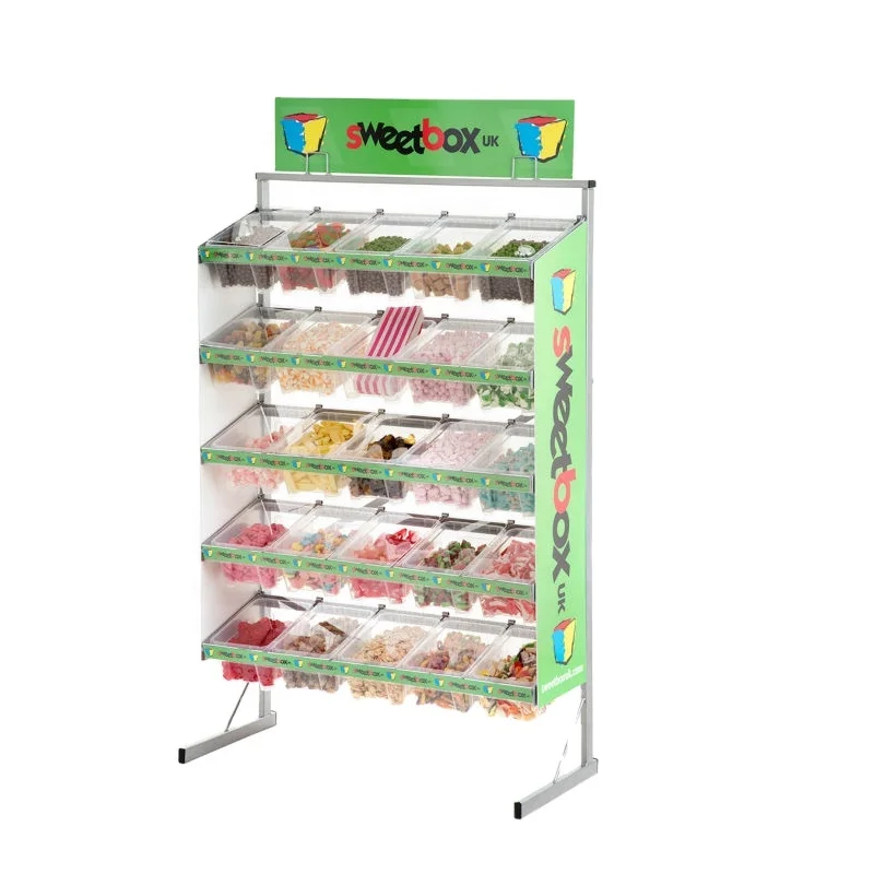 Custom Wholesale Custom 5 Layer Floor Supermarket Metal Food Display