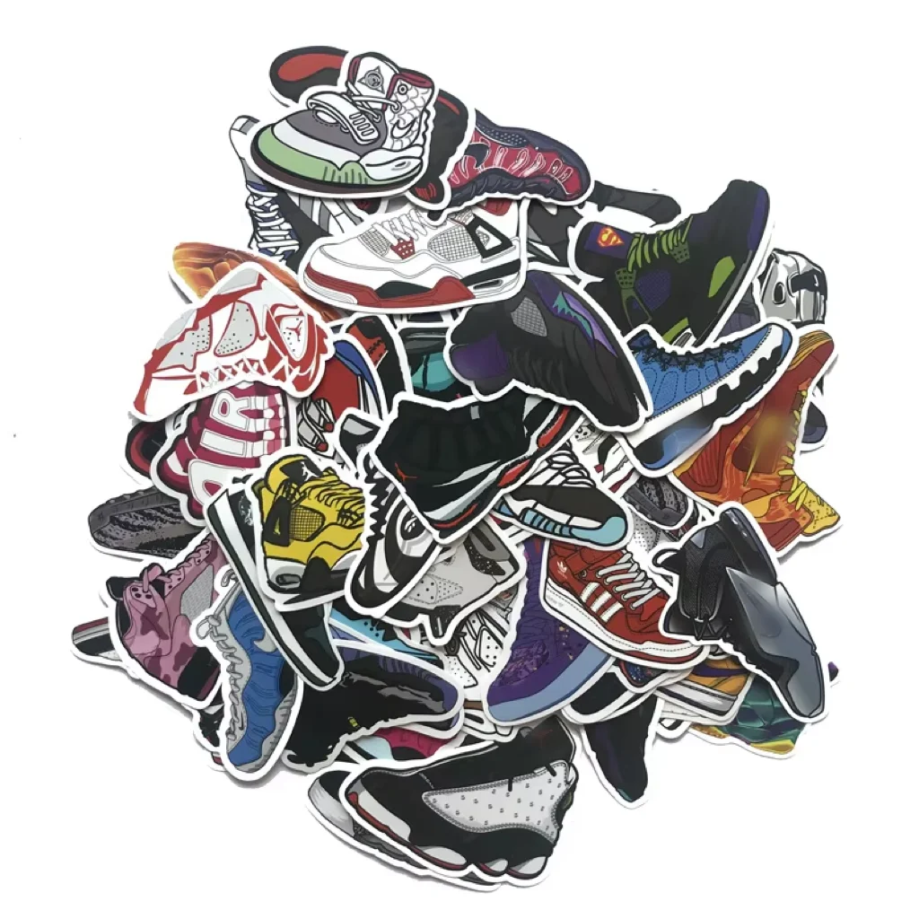 100PCS Sport Shoes Stickers Cool, Waterproof, Eco-friendly