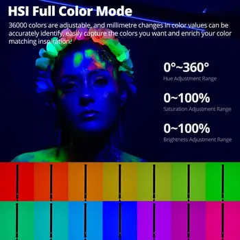 AMBITFUL A2 PRO Full-Color RGB Tube Light, CRI 95 TLCI 97 Accurate Color,2500k-8500k Adjustable detail image